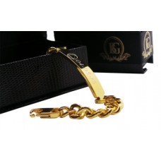 SOBRIETY Engraved ID Bracelet 24K GOLD CLAD Recovery Gift FREE ENGRAVING AA