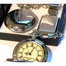 Crucifix Silver Plated Pocket Watch and Praying Hands Keyring Crucifix Silver Plated Pocket Watch and Praying Hands Keyring