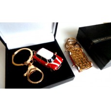 BMW 24K Gold Clad Luxury Mini Cooper Keyring BMW 24K Gold Clad Luxury Mini Cooper Keyring