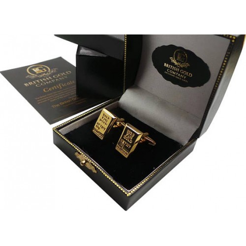Bullion Bar Style 24k Gold Plated Cufflinks Bullion Bar Style 24k Gold Plated Cufflinks