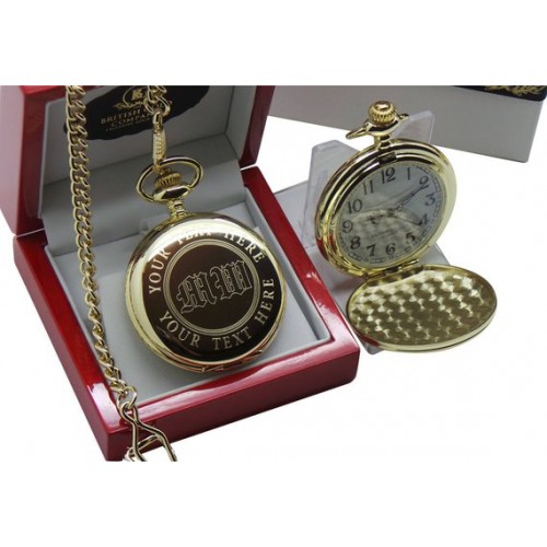 Custom Monogram Old English Pocket Watch Custom Monogram Old English Pocket Watch