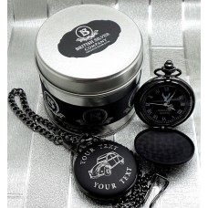 Citroen 2CV Matte Black Personalised Pocket Watch Citroen 2CV Matte Black Personalised Pocket Watch
