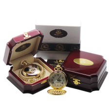 British Police Gold Plated Pocket Watch With Plaque