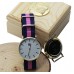 Personalised Gold Plated Striped Wristwatch Personalised Gold Plated Striped Wristwatch